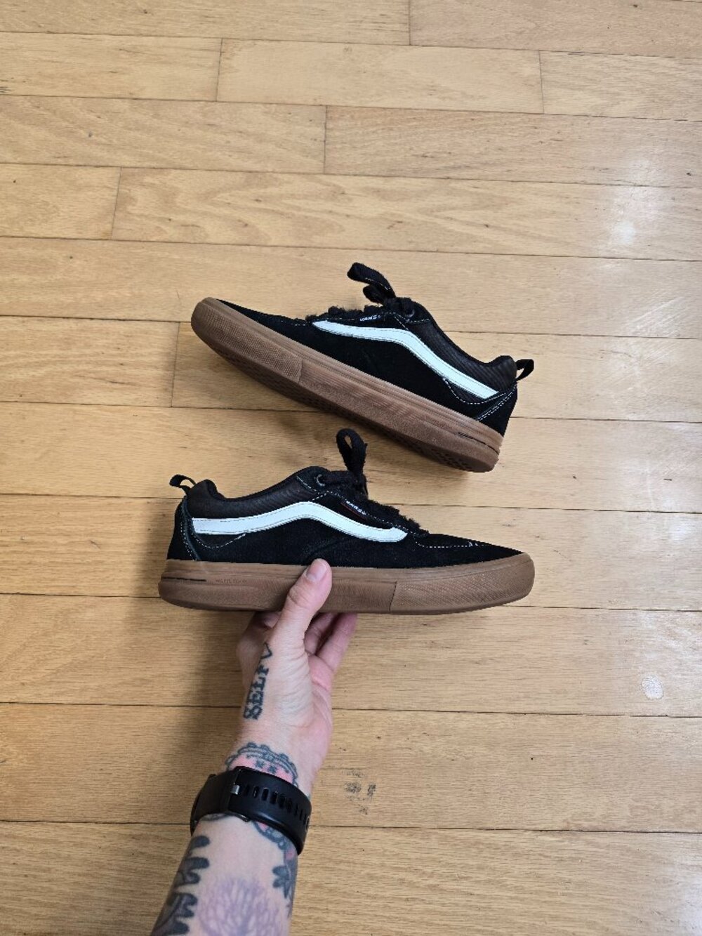 Vans x Kyle Walker | Pro Skate black suede gum sole sneakers | WMS 7.5